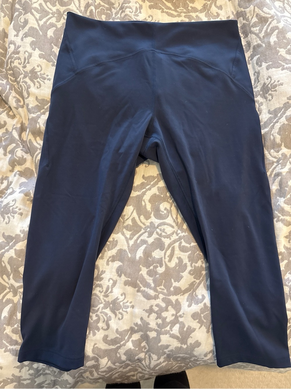 Lululemon Navy Align High Rise Crop Leggings 21” Nulu Yoga Pants Size 14